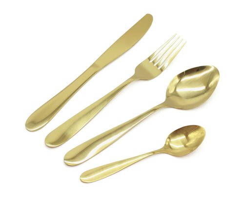 Cutlery set gold rainbow - set, gold,rainbow