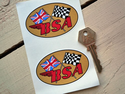 Bsa cross flags stickers a10 - cross,