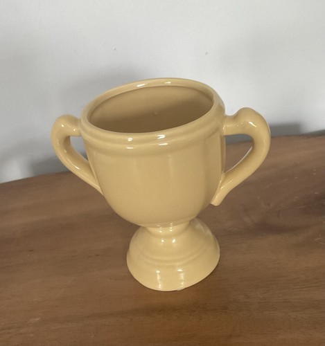 Vintage yellow pottery small - pottery,