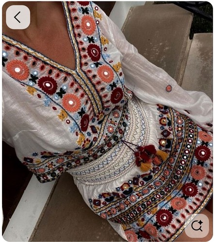 Zara embroidered blouse new - zara,