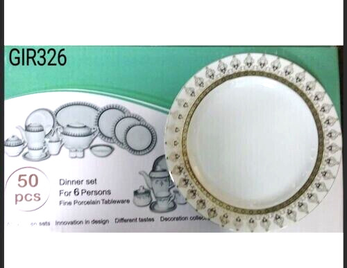 50pc dinner set white - set,