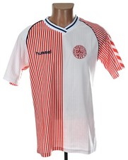 DENMARK NATIONAL TEAM 1986/1988 AWAY FOOTBALL SHIRT HUMMEL SIZE S ADULT REISSUE