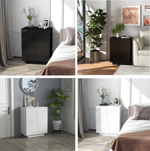 High gloss sideboard storage - high,