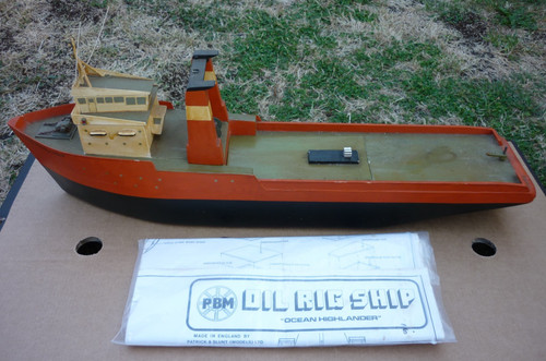 Vintage wooden model oil rig - model,