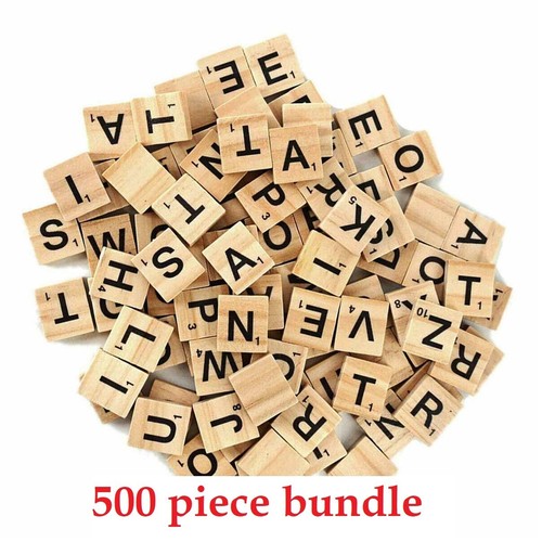 500pcs wooden scrabble tiles - 500pcs,