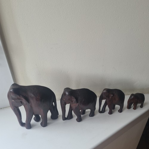Wooden hand carved elephant - hand,