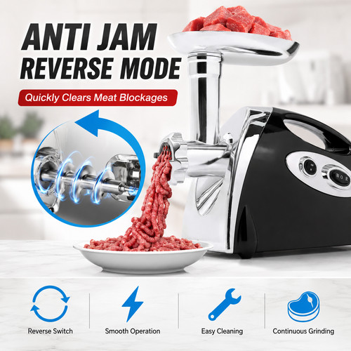 New electric meat grinder - meat,