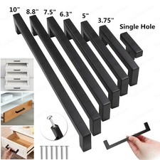 Kitchen Door Handles Black Square Handles Cupboards Cabinet Bar Wardrobe Drawer