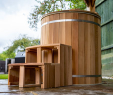 WIDO Ice Bath Cedar Cold Plunge & Hot Tub – Dual Therapy for Ultimate Wellness