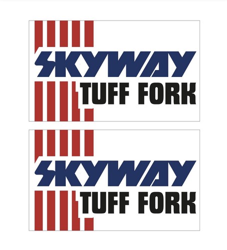 Skyway tuff fork decals - tuff, old