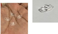 Optical Clear Push-in Silicone Nose Pads Glasses Sunglasses and Eye Wear-2 Pairs