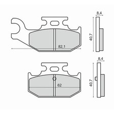 Front Brake Pads for Suzuki ATV LT-R 450 Z Quad Racer 2008> 225103180
