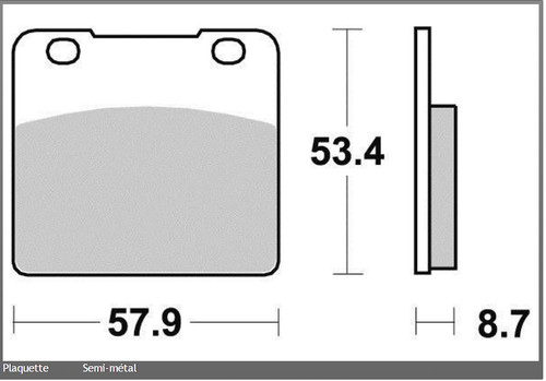 Set front brake pads - of, 2