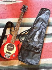Pignose Electric Guitar Red Replaced Strings With Case