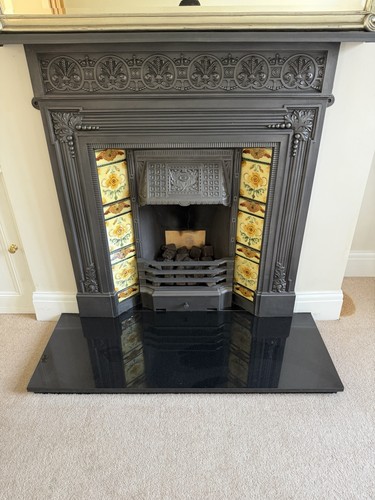 Polished granite hearth - polished,