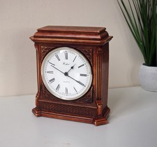 Woodford Quartz Clock Mantel Desk Germany WORKS✅ Marble or Onyx case👀4 CHARITY