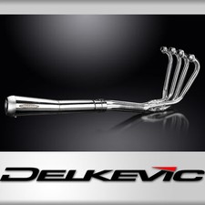 Suzuki GS550 8V 1977-1981 Polished Stainless Exhaust 4-1 Reverse Cone Silencer