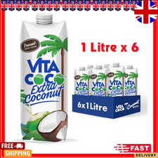 Vita Coco Extra Pressed Coconut Water 1L x6 Pack, Low Calorie, Gluten Free Drink