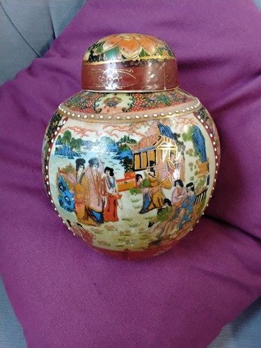 Large vintage chinese satsuma - vintage,