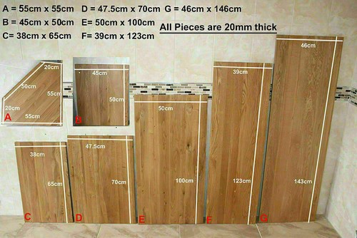 Oak timber offcuts - timber, tops