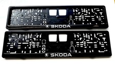 2 x New Skoda & Badge 3D Gloss