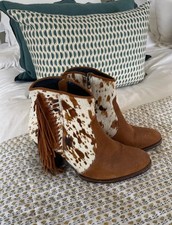 Penelope Chilvers  Tan Tassel Ankle Boots Size UK 7 