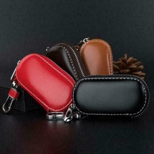 Leather car key fob pouch - pu,