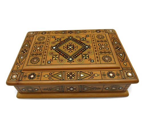 Rare ukrainian wooden inlaid - wooden,