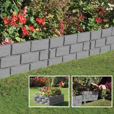 Grey Brick Effect Edging 4PK Enhancing Garden and Lawn Aesthetics