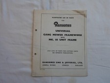 Ransomes Universal vintage Gang Mower Frame with Mk10 Unit frame Original Parts