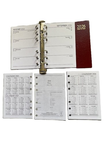 Diary inserts 2026 - a6,