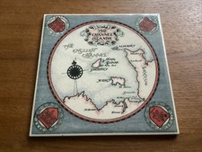 THE CHANNEL ISLANDS CERAMIC TILE (6 inch SQUARE) … JERSEY POTTERY … EXCELL COND