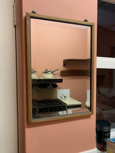Mid century teak mirror - mid,