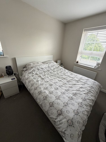 Ikea double bed frame white - ikea,, frame,