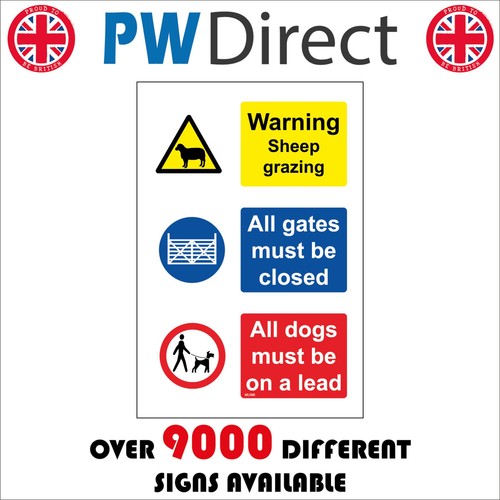 Sign warning sheep grazing - warning,