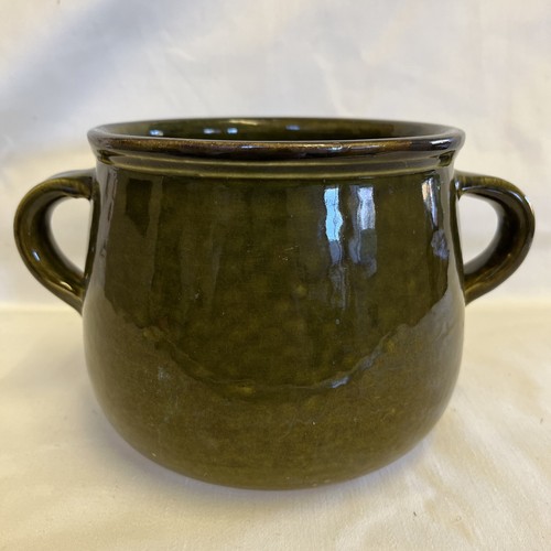 Green glazed planter pot - pot, with