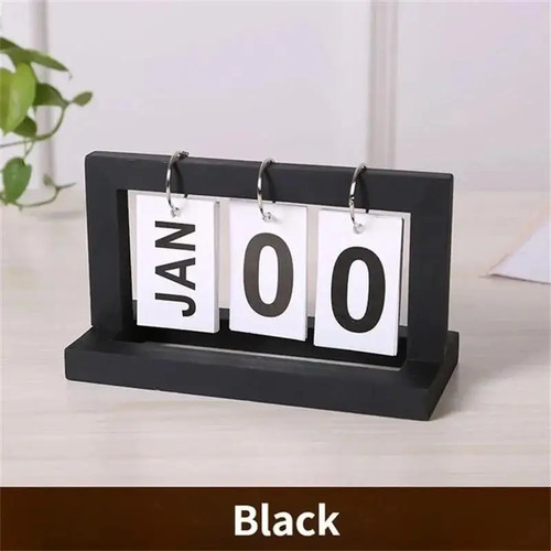 Wooden flip perpetual calendar - wooden,