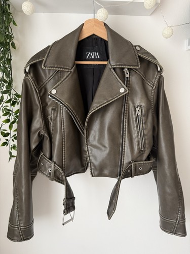 Zara faux leather biker jacket - zara,