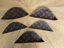 Louie Vuitton Cut Scrap Fabric Repair Replace Reuse Crafts lot of 5
