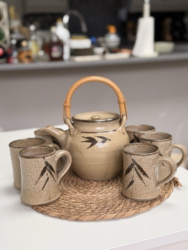 Vintage stoneware tea - vintage,