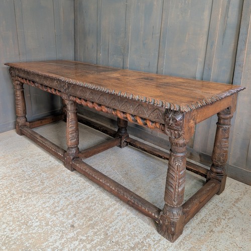 Long antique highly carved - highly,
