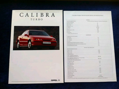 Opel calibra turbo brochure - opel,