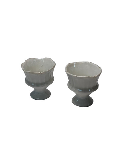 Vintage pair white porcelain - vintage,