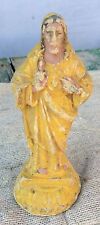 Vintage Hand Made & Painted Paper Mache Chalk Jesus Christ Statue Figure TC114