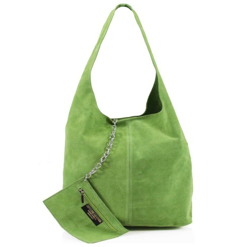 Borse pelle green suede - pelle,