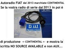 Aux Cable Panel MP3 Fiat Panda