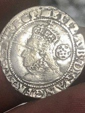 Elizabeth l hammered silver