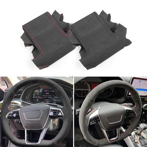 Flat steering wheel suede - flat,