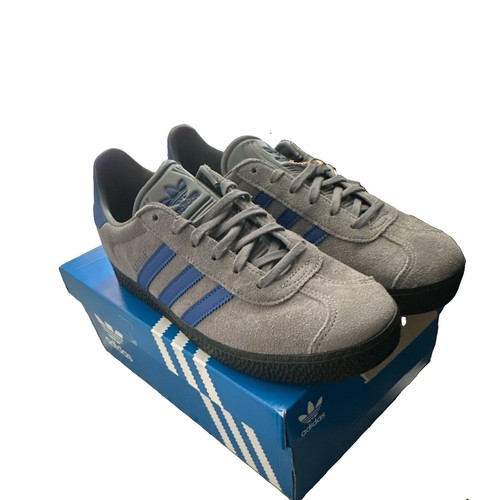 Adidas gazelle grey blue - j, grey/blue