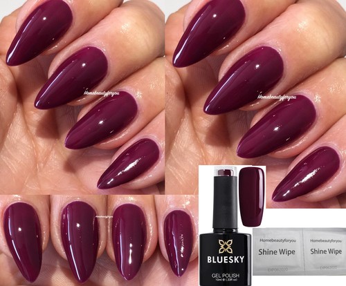 Bluesky gel nail polish - gel, plum